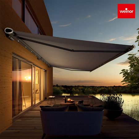 Weinor Kassettenmarkise beleuchtet